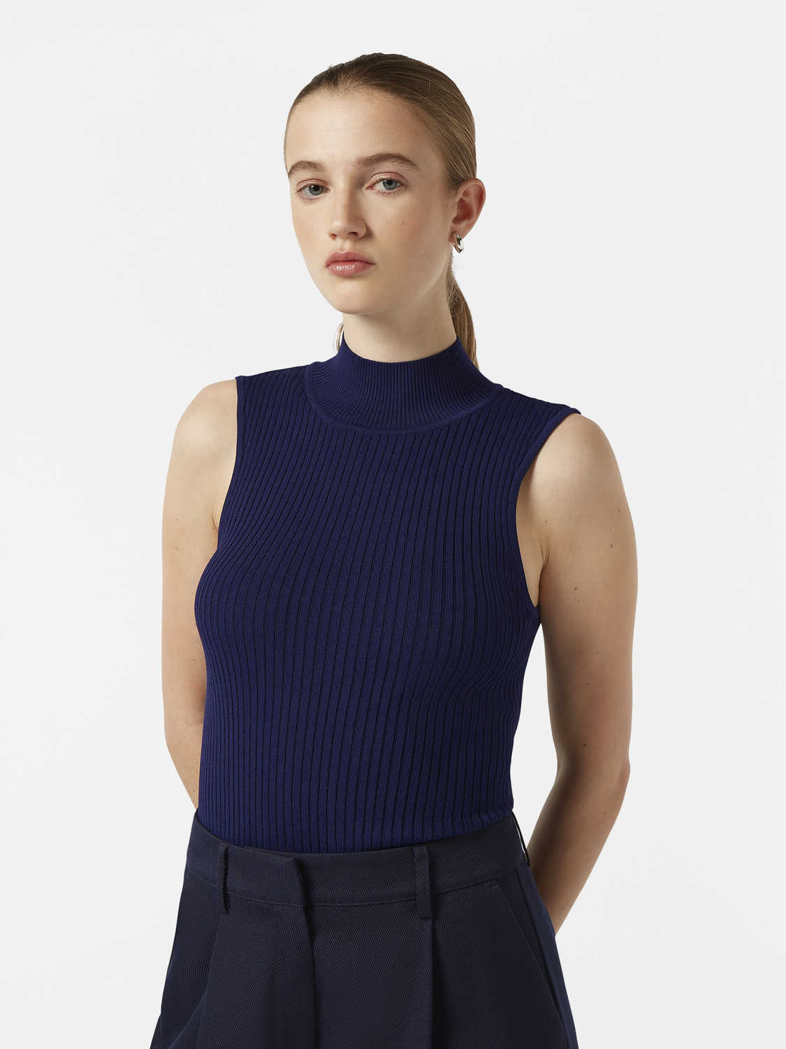 Ribbed Knit Turtleneck Tank– Scotch & Soda