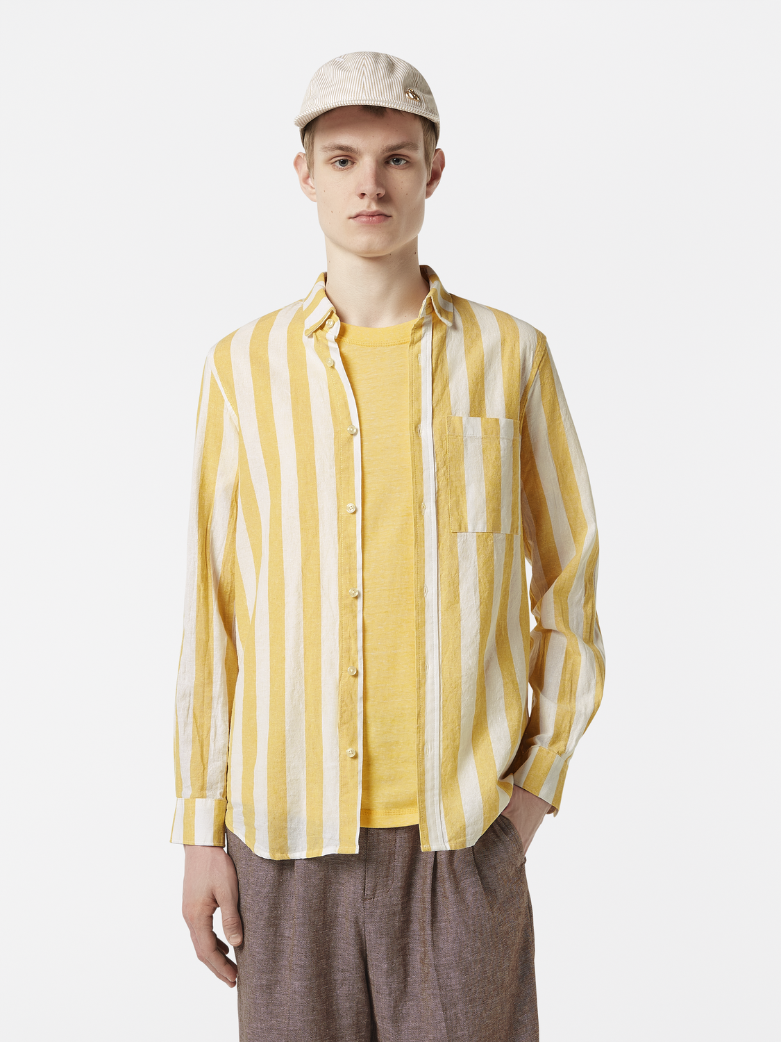 mens yellow dress shirt Scotch & Soda 180131 Regular Fit Long Sleeve XL men Size:10.5 air_icon Reformation - Janu Organic Short sleeve