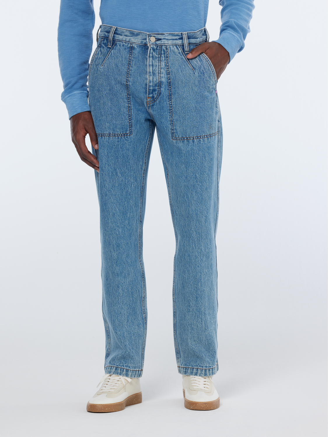 The Verve Straight Workwear Washed Denim Pant | Lakehouse – Scotch