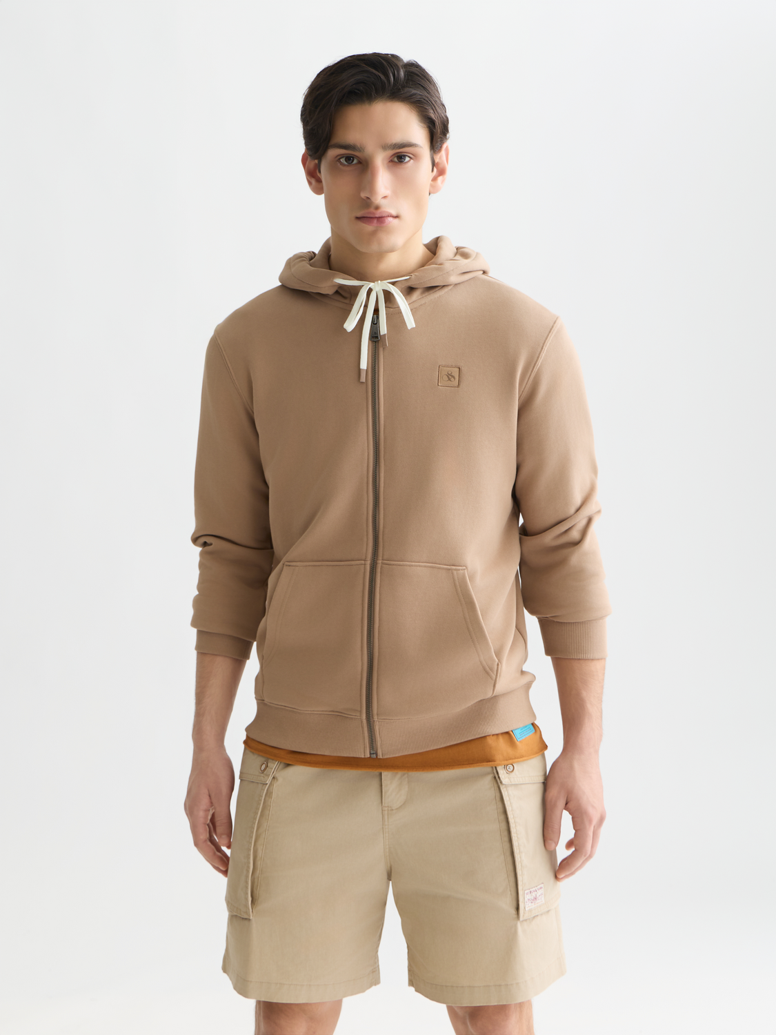 Logo Badge Regular-Fit Zip-Up Hoodie– Scotch & Soda