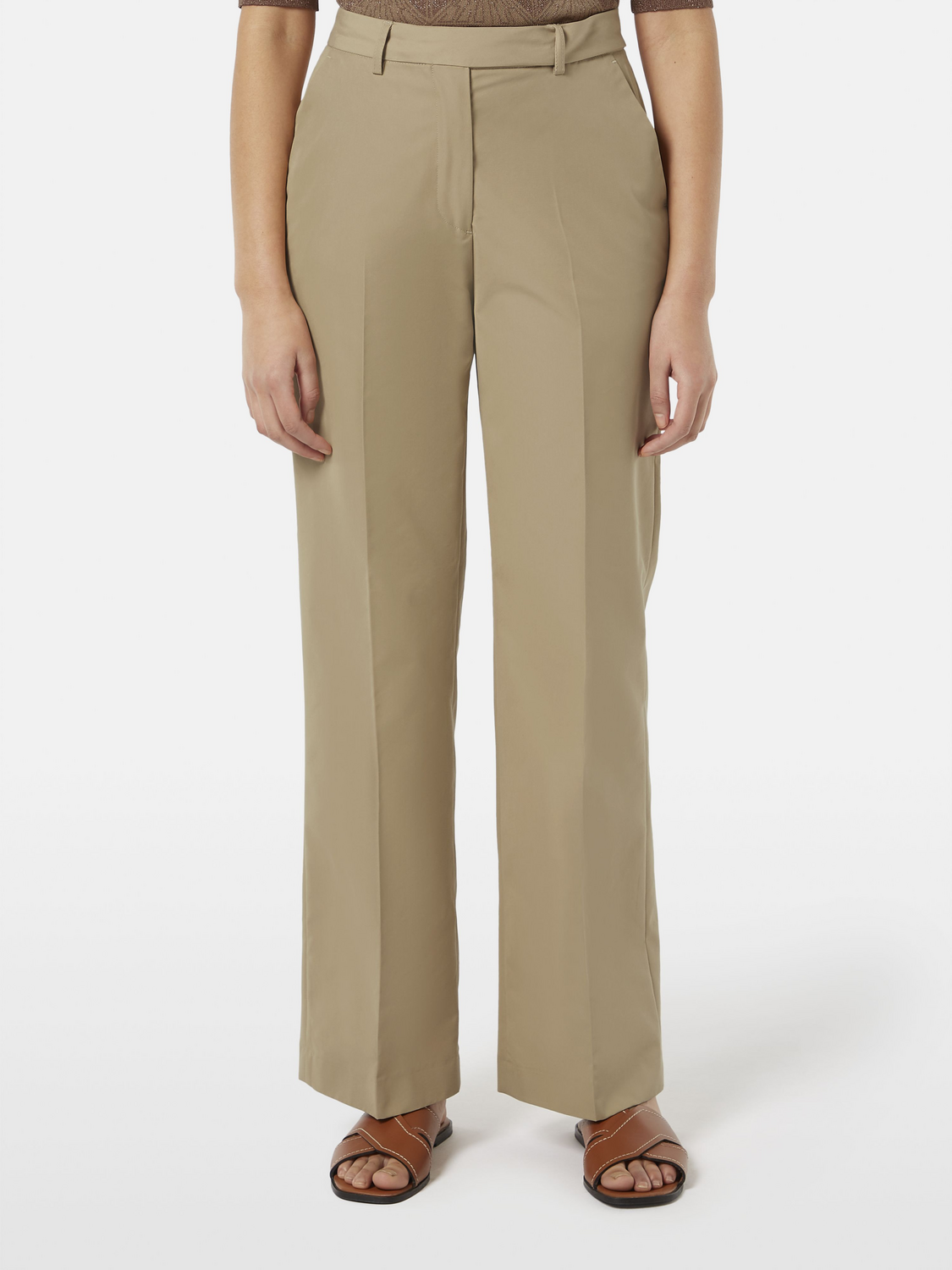 YOKE　HIGH WAIST BELTED PANTS Edie Tailored Wide-Leg Fixed Belt Pant – Scotch & Soda