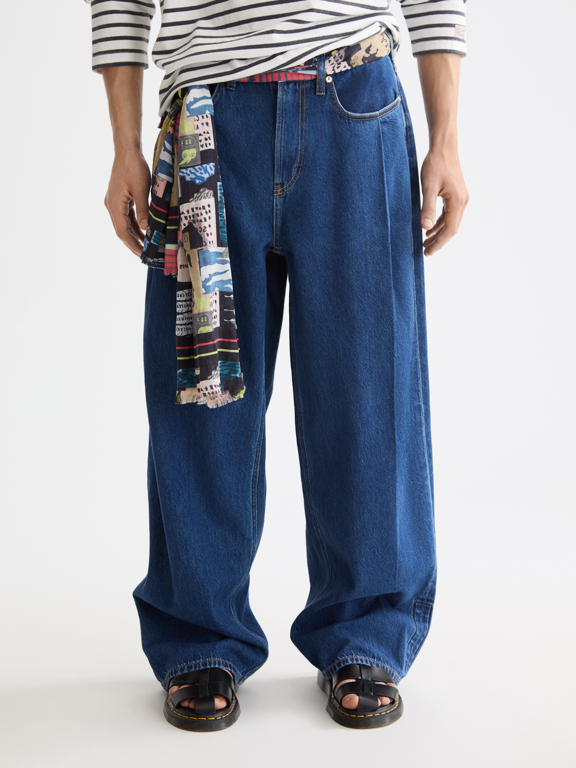 洋楽 Denim - Denim On Ice FELT Pulp Seasonal Super Loose Pleat Front Jeans — Forever Blue – Scotch & Soda