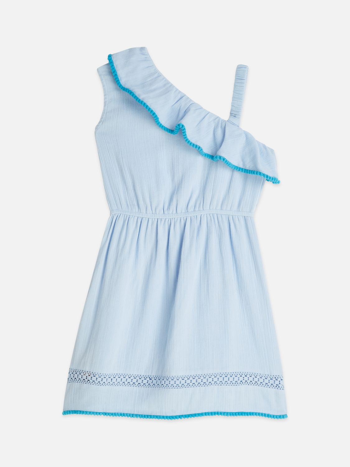 blue asymmetrical ruffle dress Girls' Cotton – Scotch & Soda Color:Celadon Bergamot | Black And Category:SPRING and SUMMER