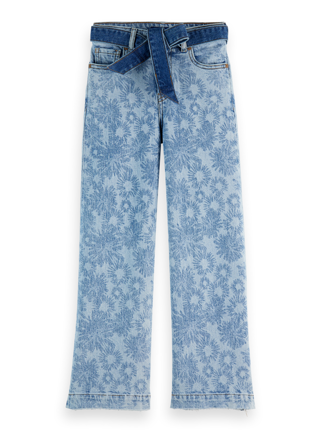 Girls' The Wave Wide Leg Jeans | Abstract Floral– Scotch & Soda