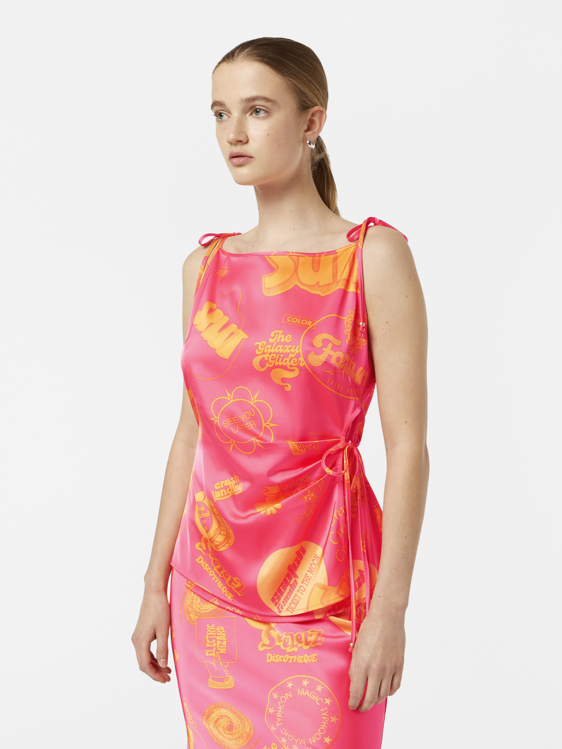 Satin Printed Tank Top– Scotch & Soda