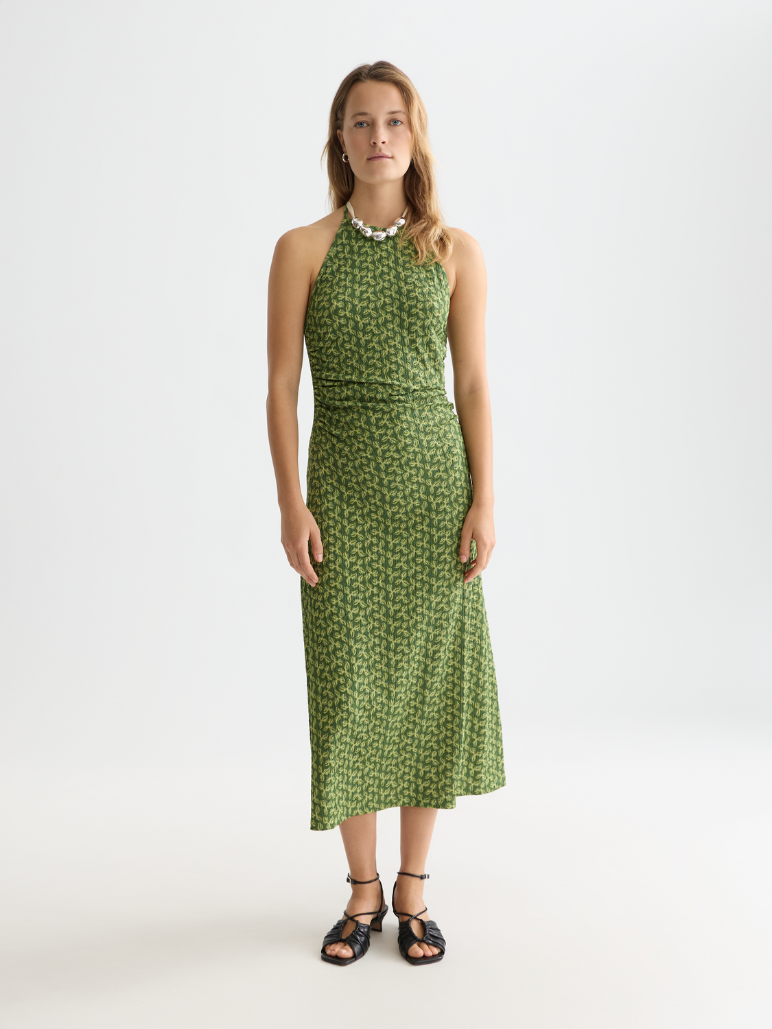 scotch and soda green dress Open Back Midi Mini Cactus Garden / XS Ebay