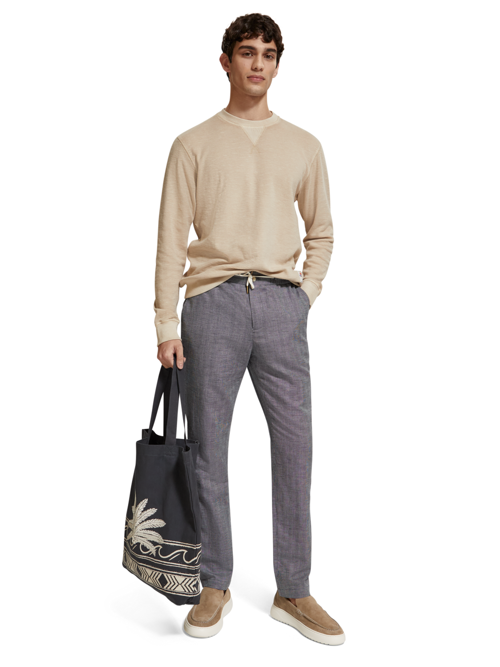 Navy Herringbone