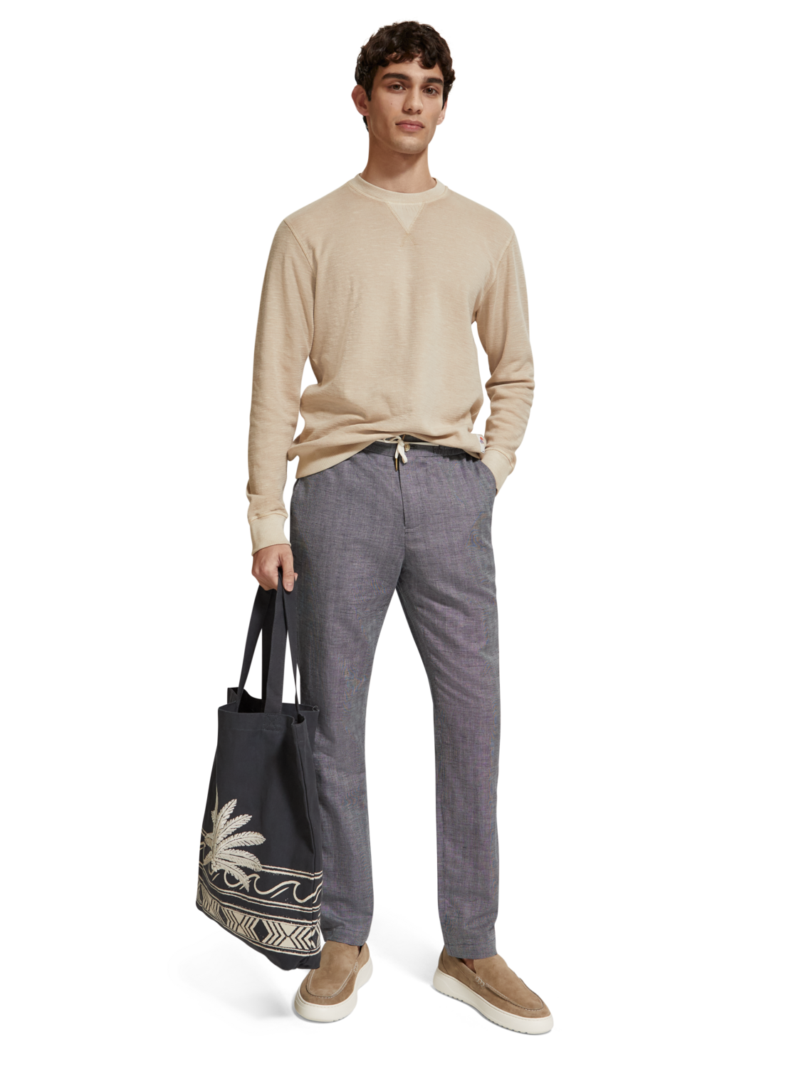 Navy Herringbone