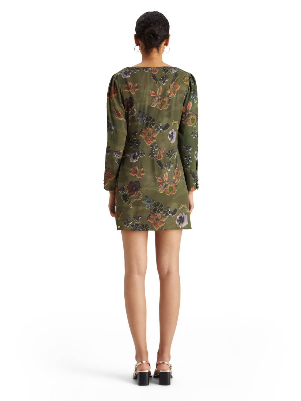 Tapestry Jacquard Mini Wrap Dress