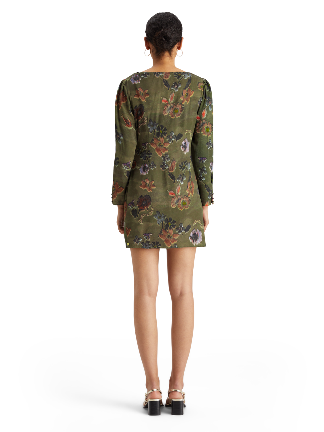 Tapestry Jacquard Mini Wrap Dress