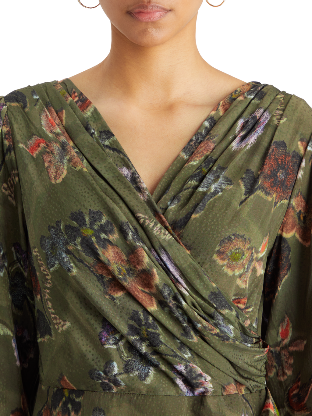 Tapestry Jacquard Mini Wrap Dress