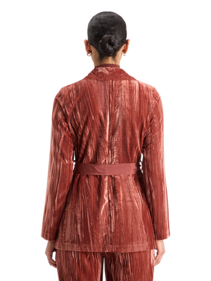 Lace Trimmed Velvet Pyjama Blazer