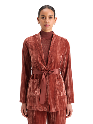 Lace Trimmed Velvet Pyjama Blazer