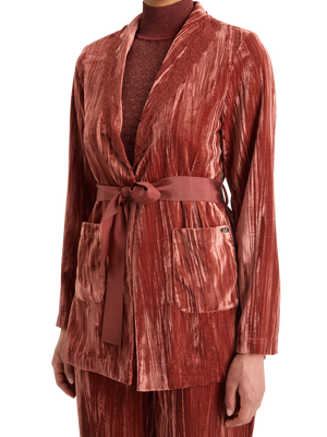 Lace Trimmed Velvet Pyjama Blazer