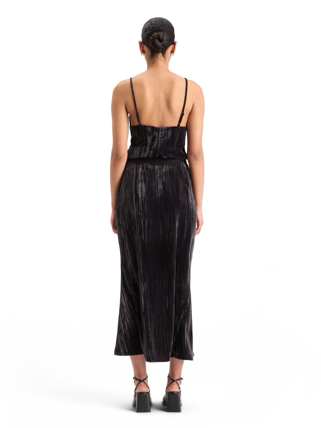 Velvet Midi Skirt