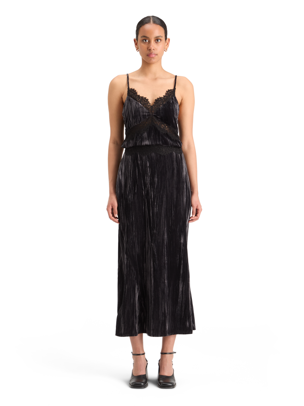 Velvet Midi Skirt