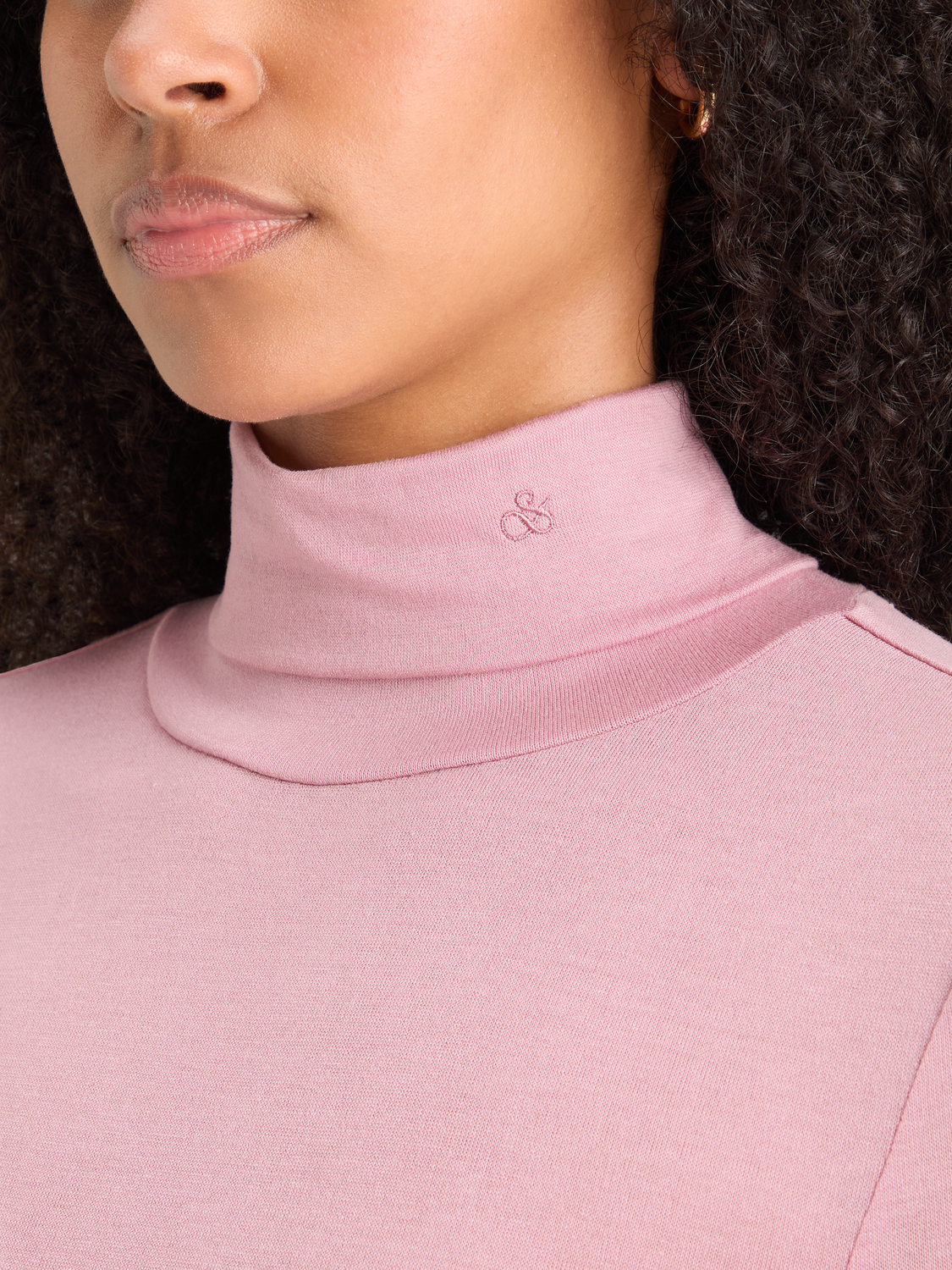 Roll Neck Long Sleeve T-Shirt