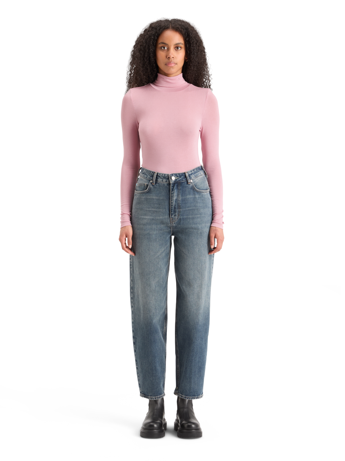 Roll Neck Long Sleeve T-Shirt