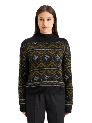 Metallic Fair Isle Pullover