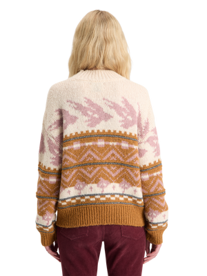 Metallic Fair Isle Pullover