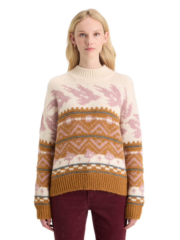 Metallic Fair Isle Pullover