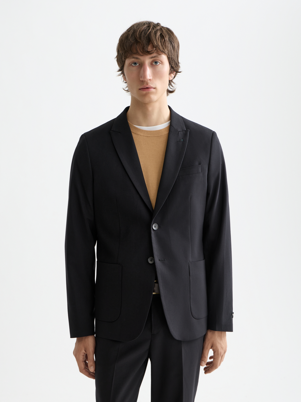 Core - Blazer en laine froide non doublé à revers pointus
