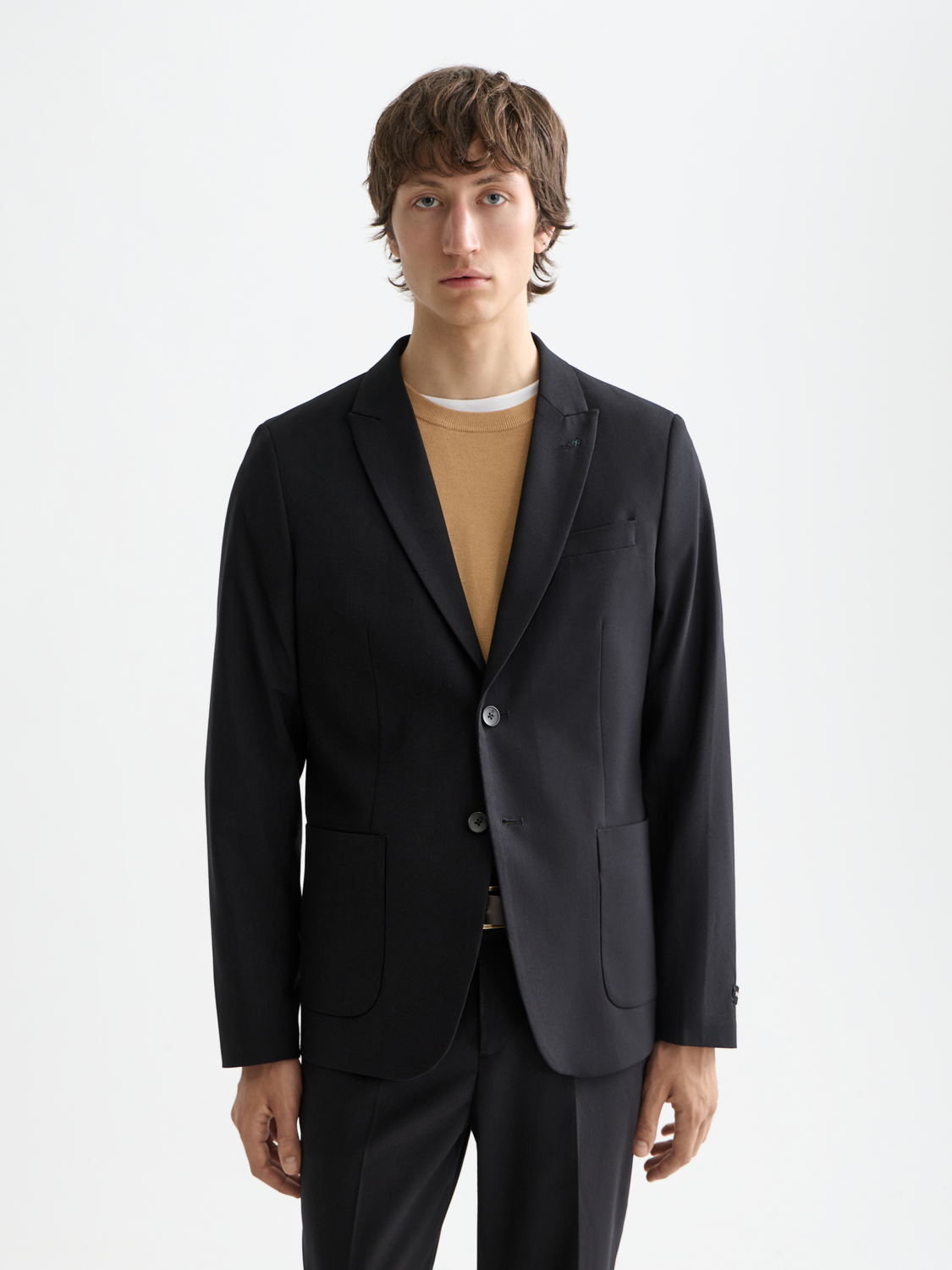 Core - Blazer en laine froide non doublé à revers pointus