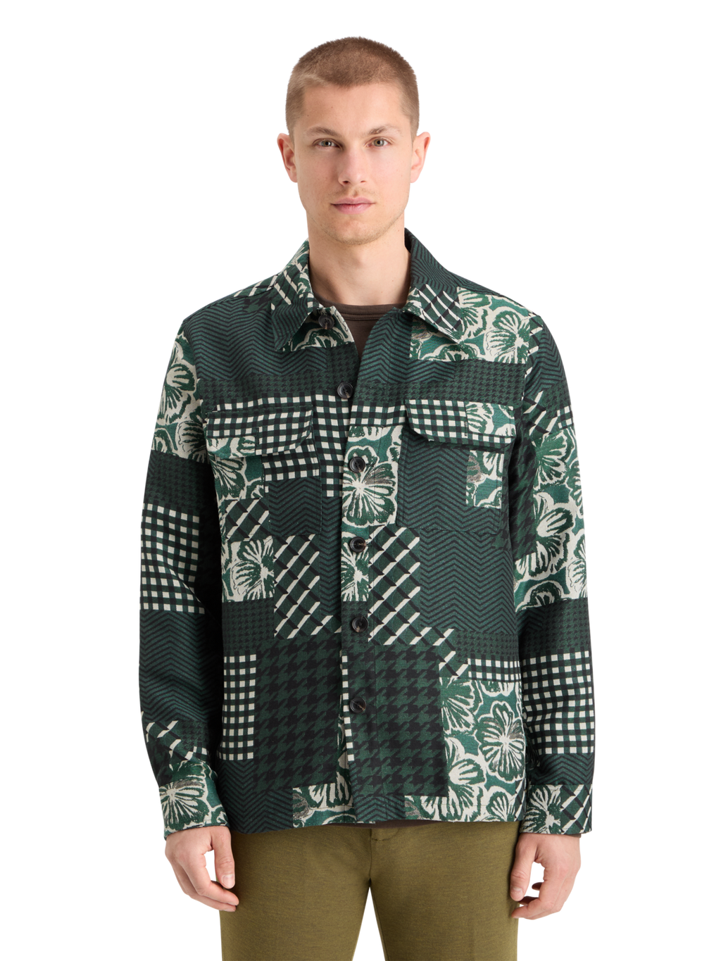 Patchwork Jacquard Overshirt