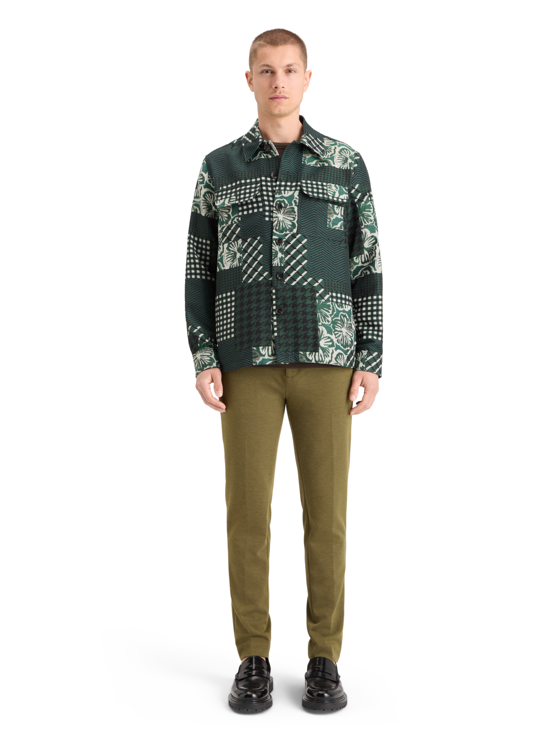 Patchwork Jacquard Overshirt