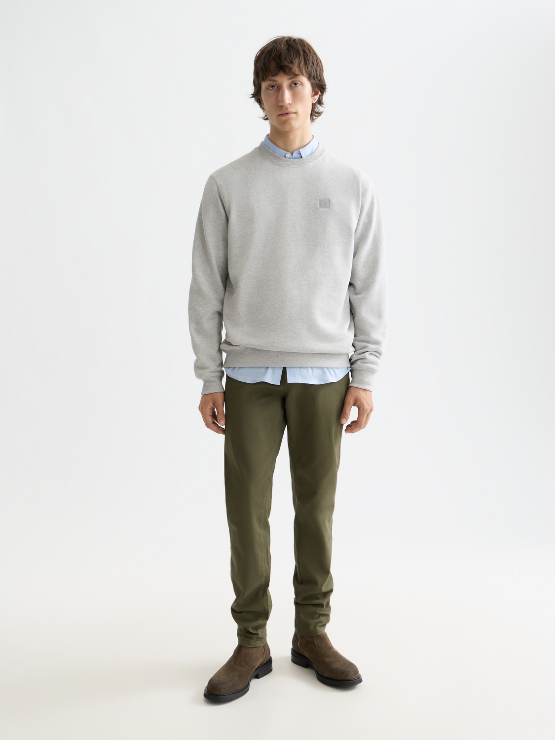 Nos pantalons chino en twill de coton mélangé Mott
