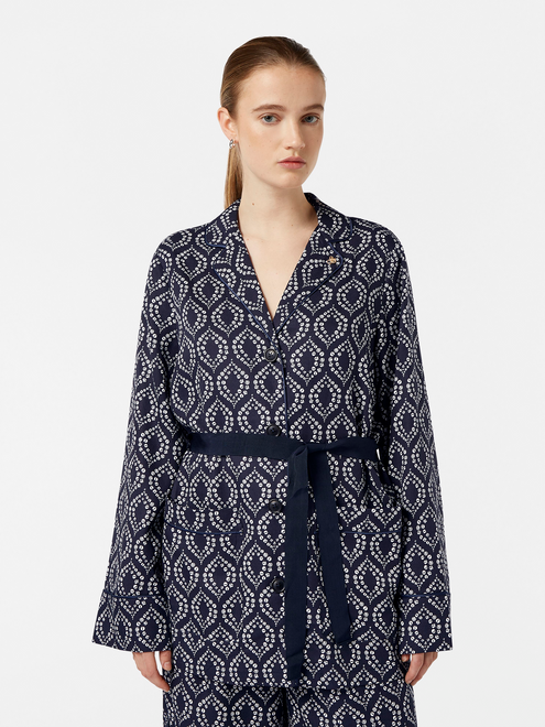 Geometric Printed Pyjama Blazer