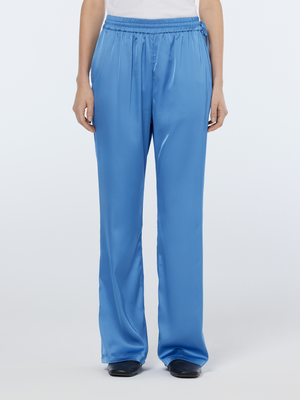 Mae Mid-Rise Bootcut Pull-On Satin Pant