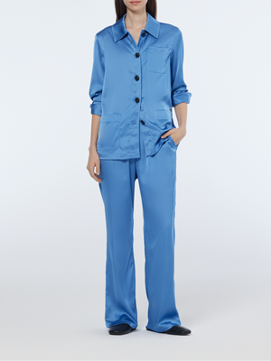 Mae Mid-Rise Bootcut Pull-On Satin Pant
