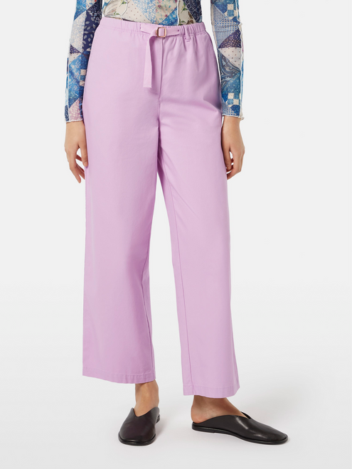 Ezra High-Rise Wide-Leg Belted Pant