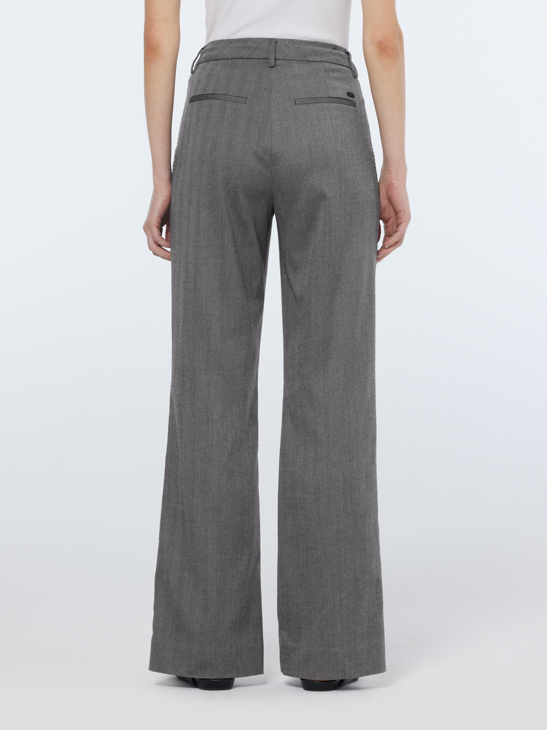 Violet Herringbone High Rise Flare Pant