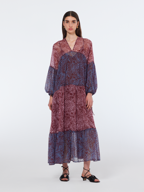 Robe longue Fil Coupe imprimée cachemire
