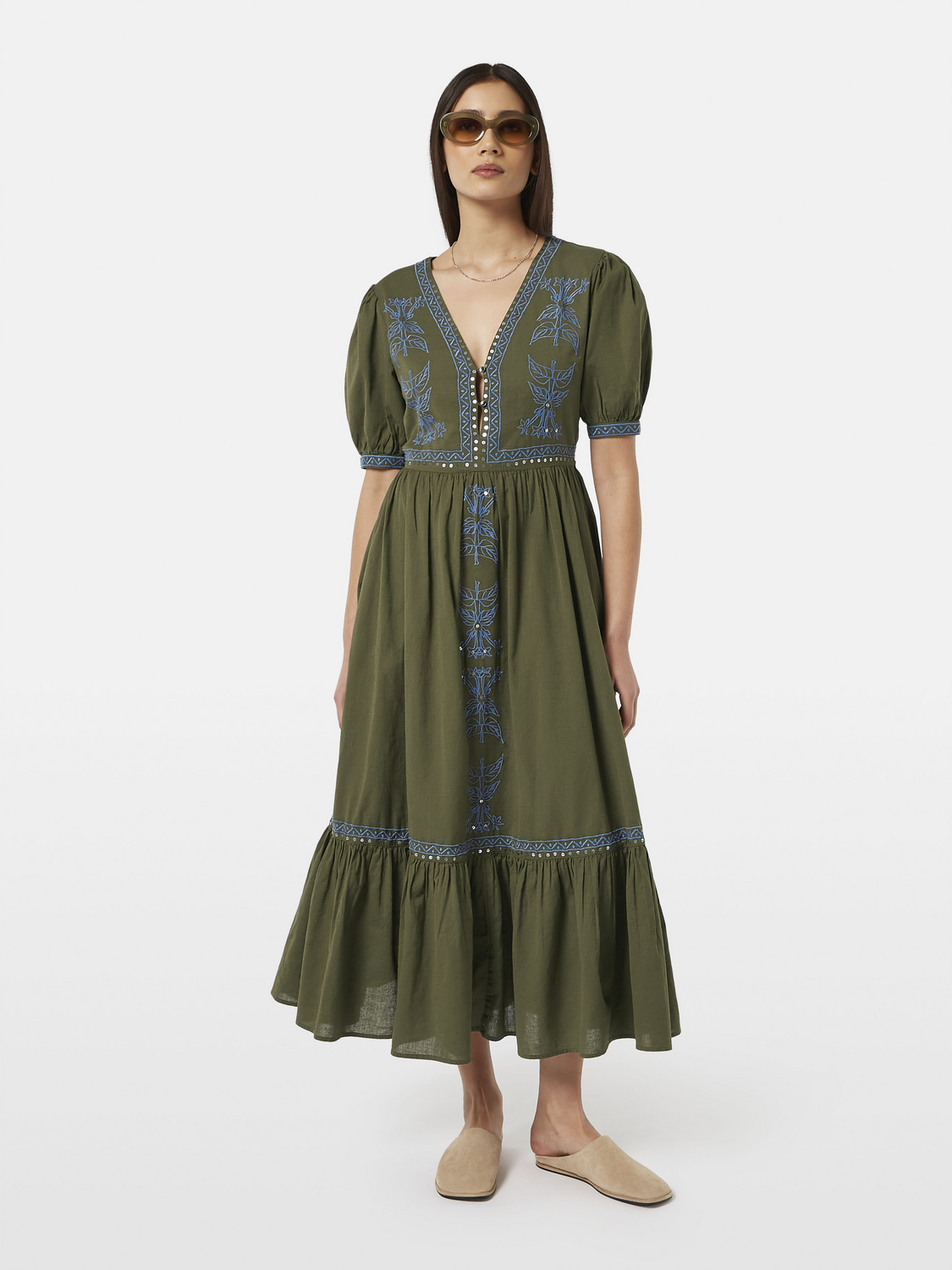 Embroidered Maxi Dress