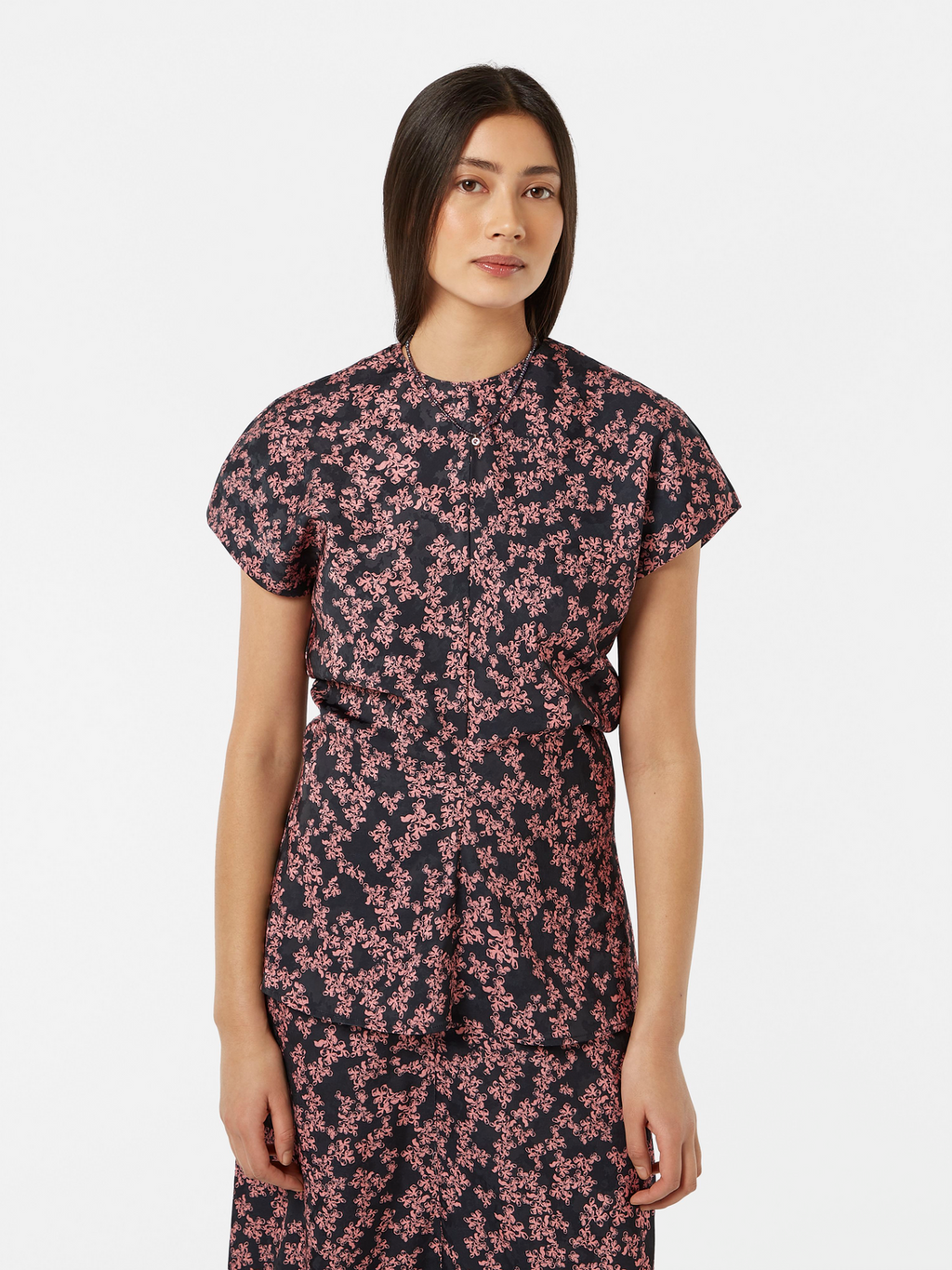 Satin Jacquard Top