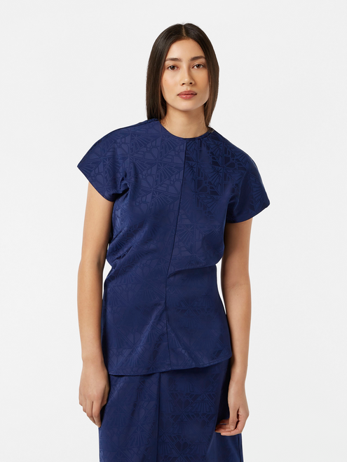 Satin Jacquard Top