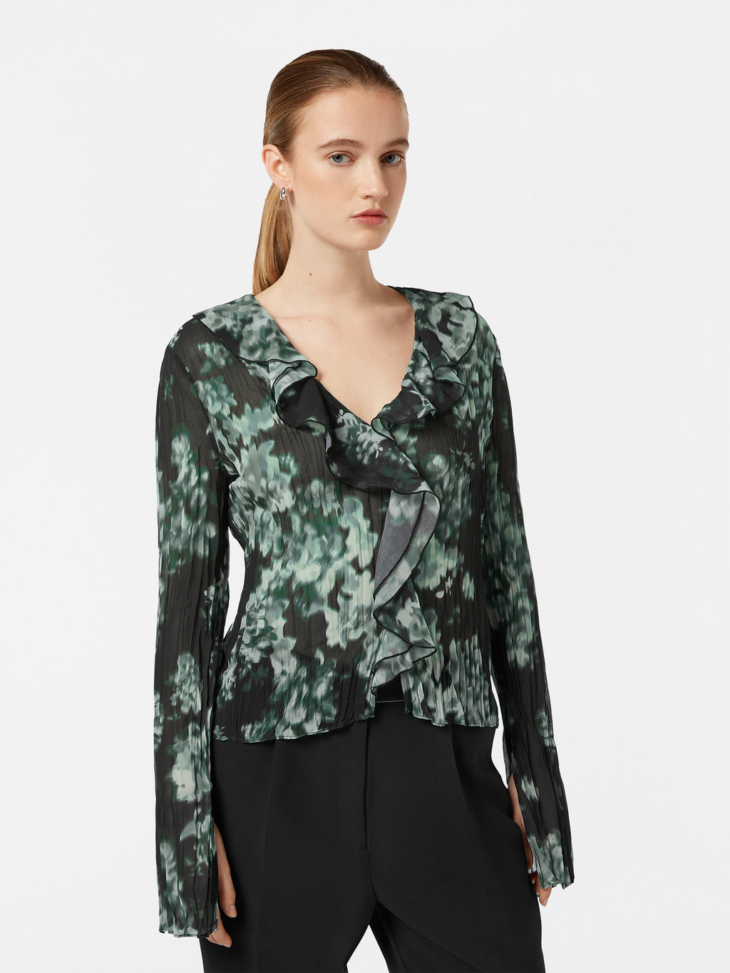 Floral Printed Ruffle Top