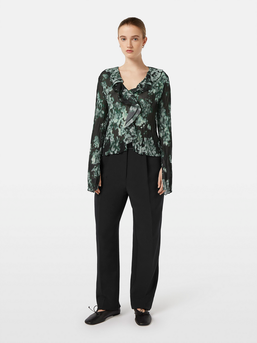 Floral Printed Ruffle Top
