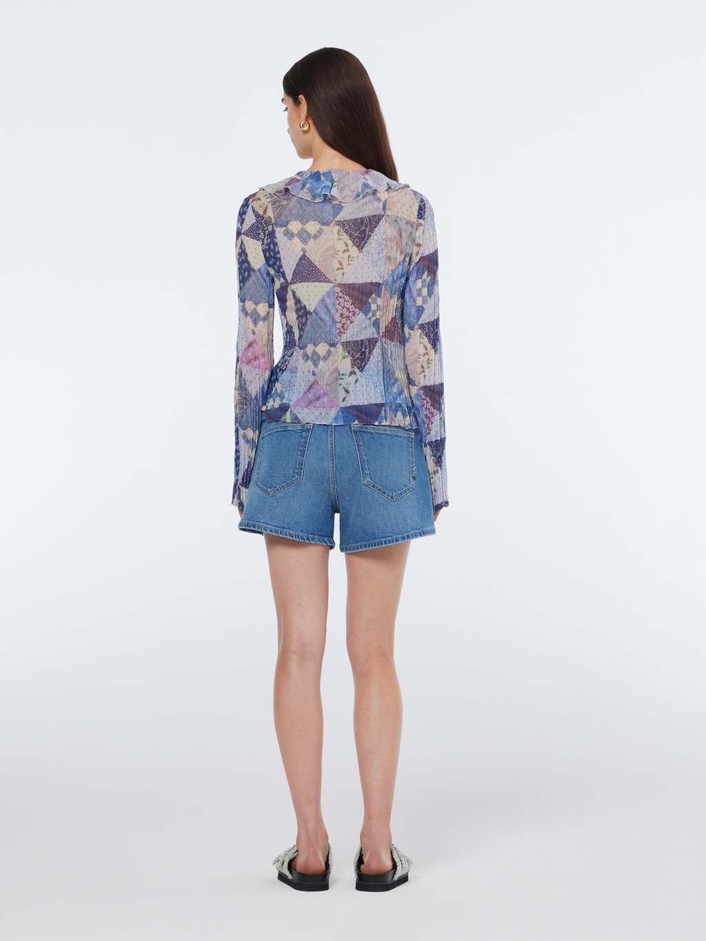 Quilted Ruffle Top