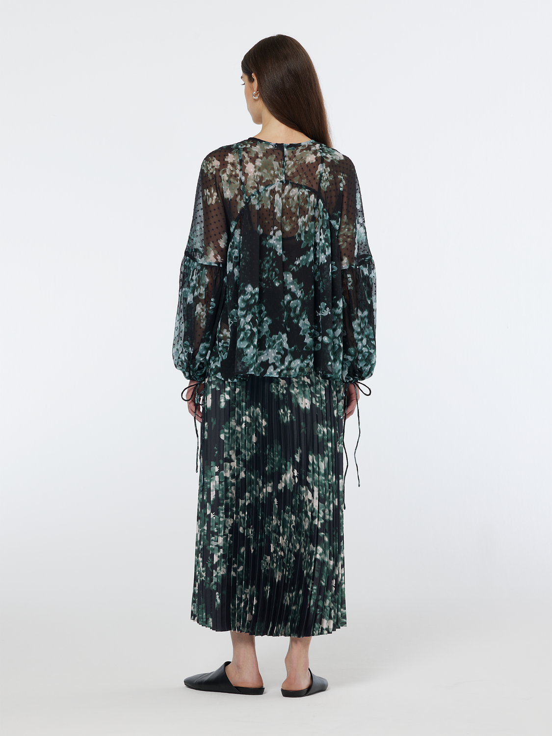 Floral Printed Fil Coupe Top