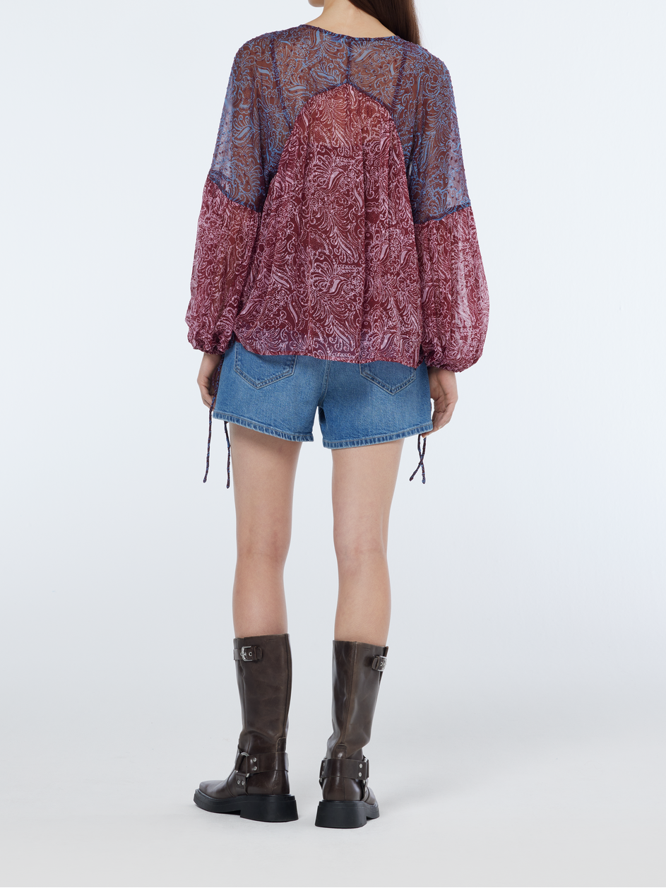 Printed Fil Coupe Top