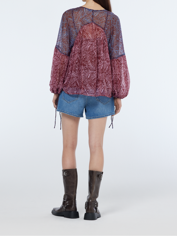 Printed Fil Coupe Top