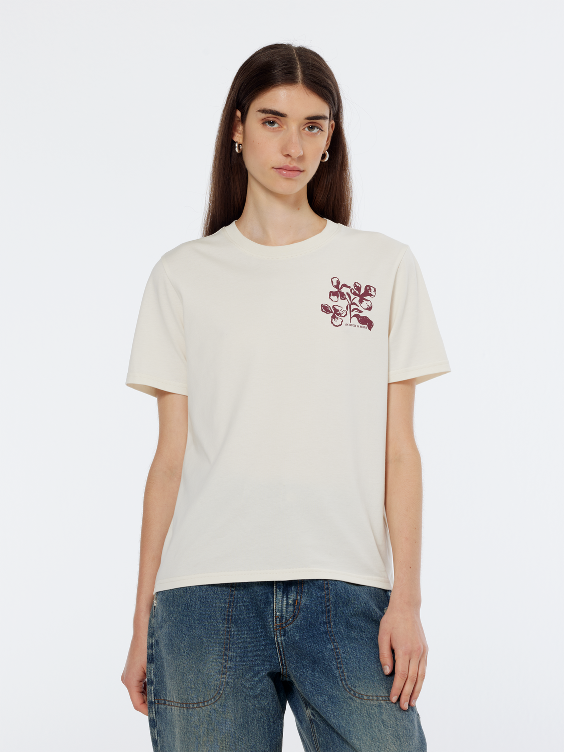 Floral Artwork Regular Fit T-Shirt