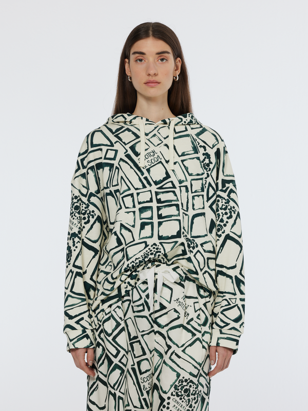 Amsterdam City Kapuzenpullover mit Aufdruck