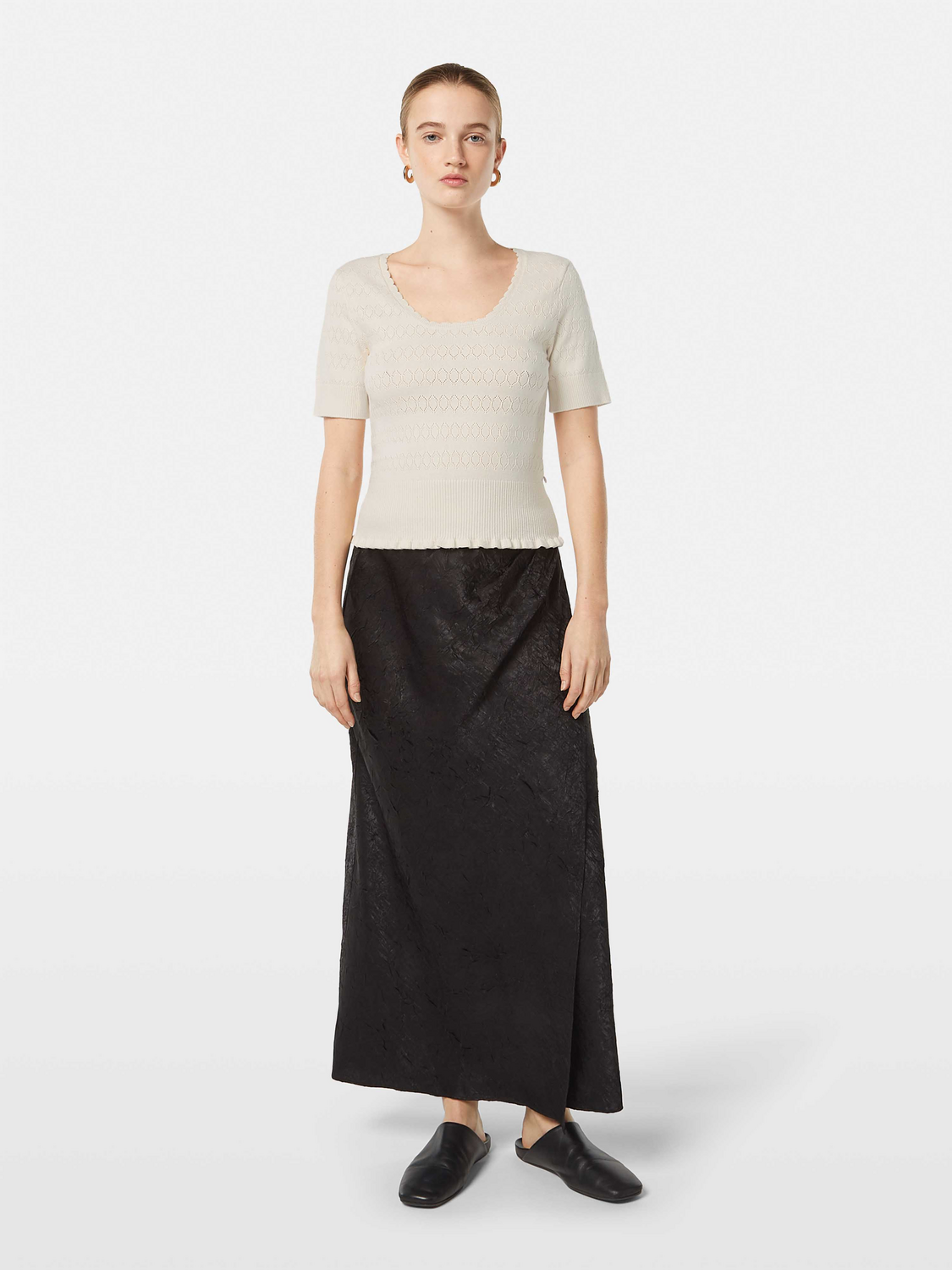 Pointelle Stitch Knit Top