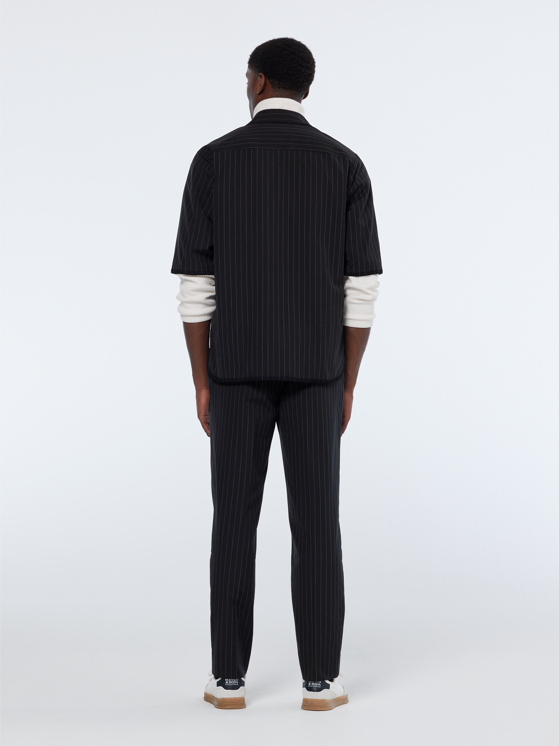 Straight Fit Tailored Pinstripe Chino