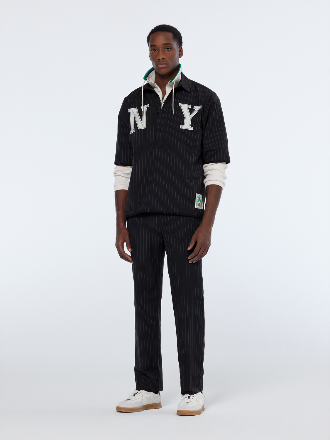Straight Fit Tailored Pinstripe Chino